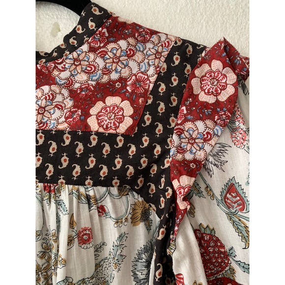 ALIX OF BOHEMIA Madeline Patchwork Top Blouse Size Small - Picture 13 of 13